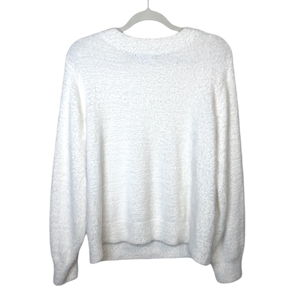 Banana Republic White Oversized Fuzzy Sweater Top, Size XS - Picture 3 of 6
